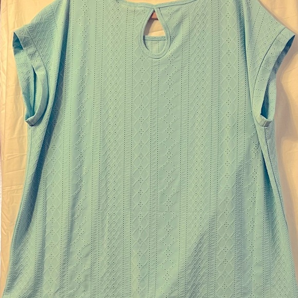 Lane Bryant Blue Boxy T-Shirt - Picture 4 of 5